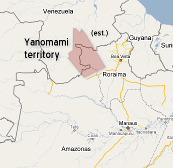 Resultado de imagem para mapa  Yanomami